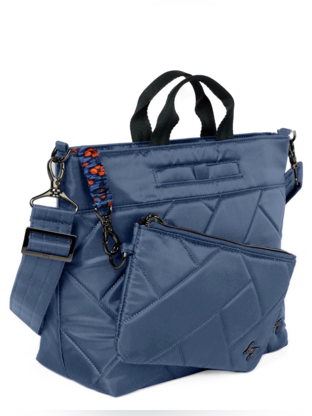 Lug Tenor 2 pc Crossbody Tote with extra pouch. Indigo Blue. NWT - Picture 3 of 6